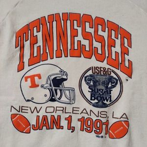 Tennessee Volunteers Sweatshirt Mens Large Champs 1991 Sugar Bowl White
